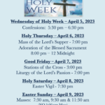 Holy Week Schedule 2023